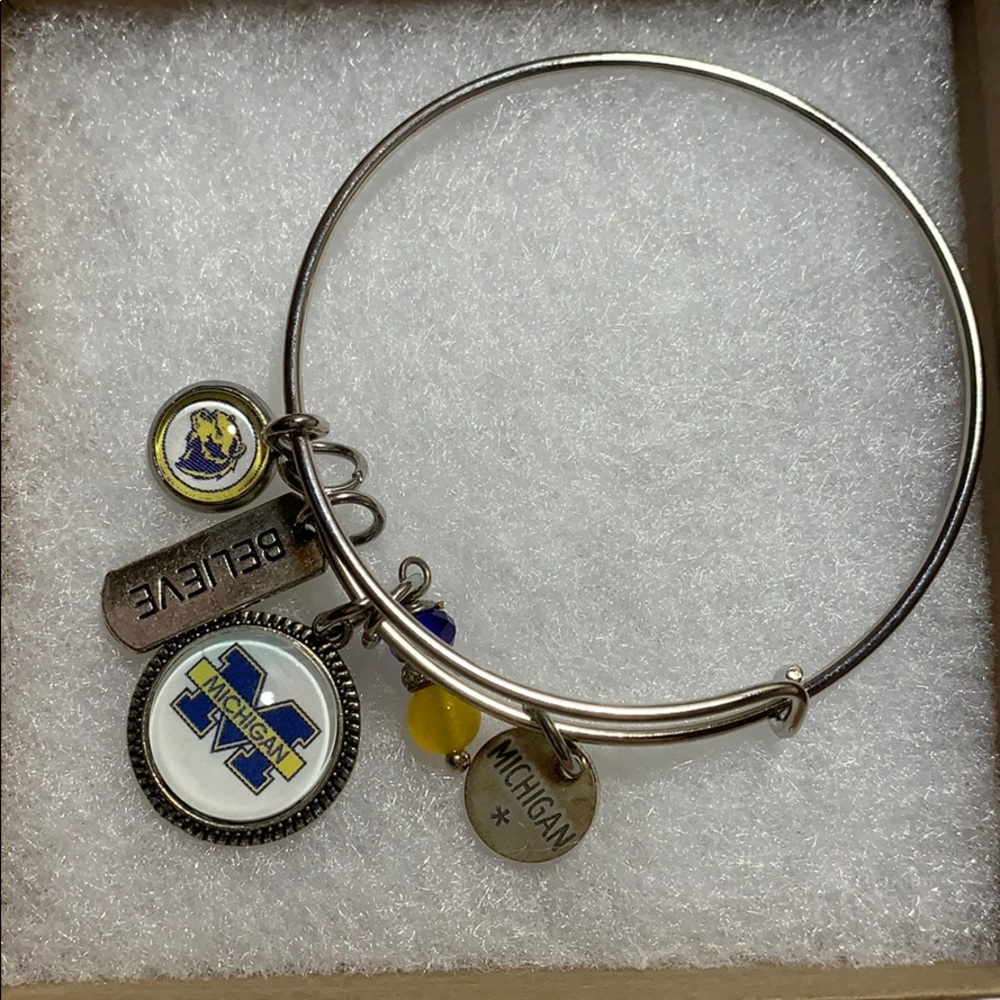 University of Michigan charm bracelet